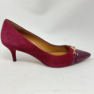 Coach Lauri Two Tone Red Burgandy Heels